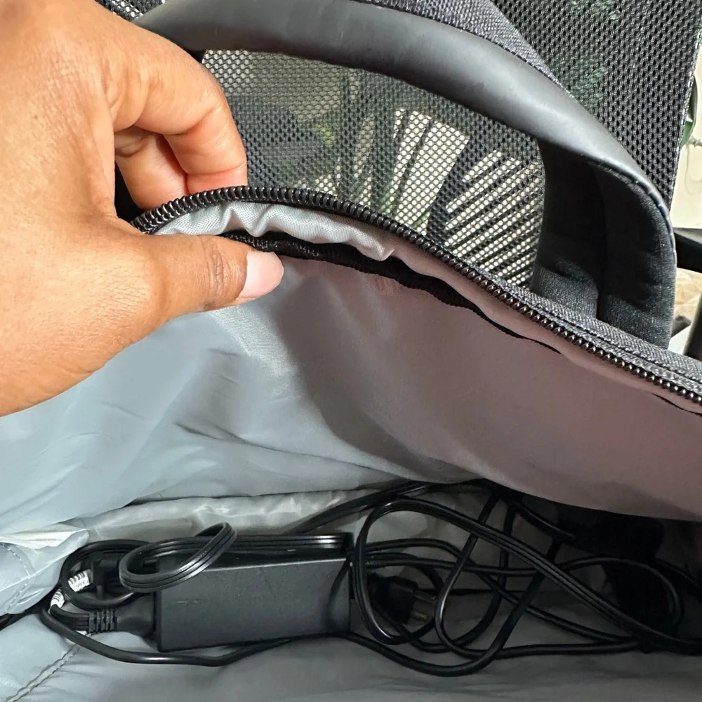 Black Laptop Bag with charger hp